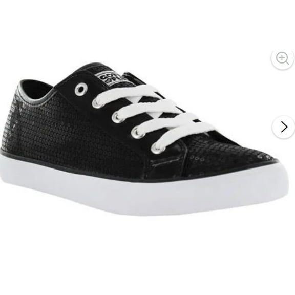 Gotta Flurt Women's Disco II Low Top Black Sequin Dance Sneaker