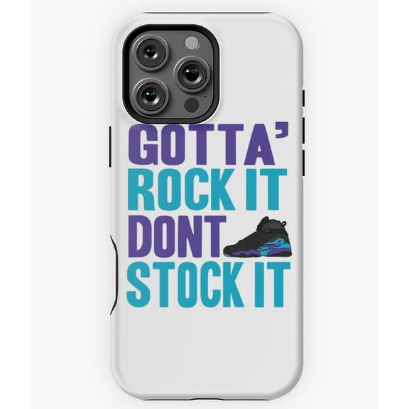Gotta Rock It Aqua 8 Sneaker Phone Case for iPhone 16 15 14 13 12 11 Pro Max