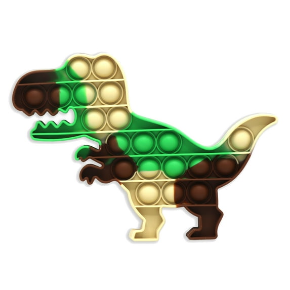 GottaPop 4.5" x 6.25" Bubble Popper Fidget Toy and Party Favor, T-Rex Dinosaur