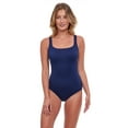 thumbnail image 1 of Gottex Women's Standard Sea Shells Square Neck One Piece, Navy, 38, 1 of 1