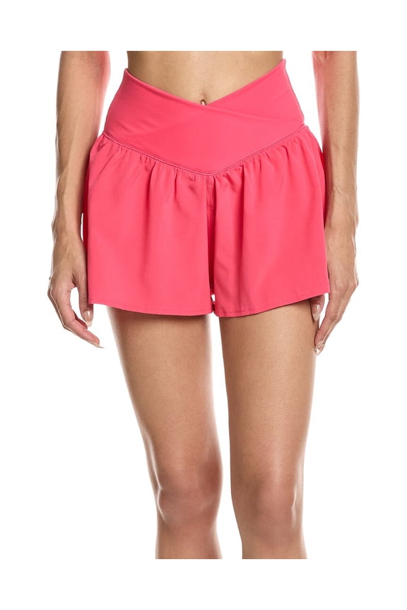 womens  1.5in Flowy Woven Short, m, Pink