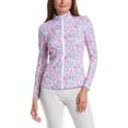 thumbnail image 1 of X by Gottex Women's Mock Neck Mesh Inset Full Zip Athletic Jacket, 1 of 3