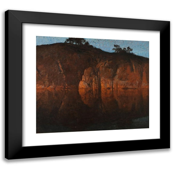 Gottfrid Kallstenius 17x15 Black Modern Framed Museum Art Print Titled - After Sunset. Motif from the Archipelago (1907)