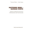 thumbnail image 1 of Gottfried Benn -- Rainald Goetz: Medium Literatur Zwischen Pathologie Und Poetologie, (Paperback), 1 of 1