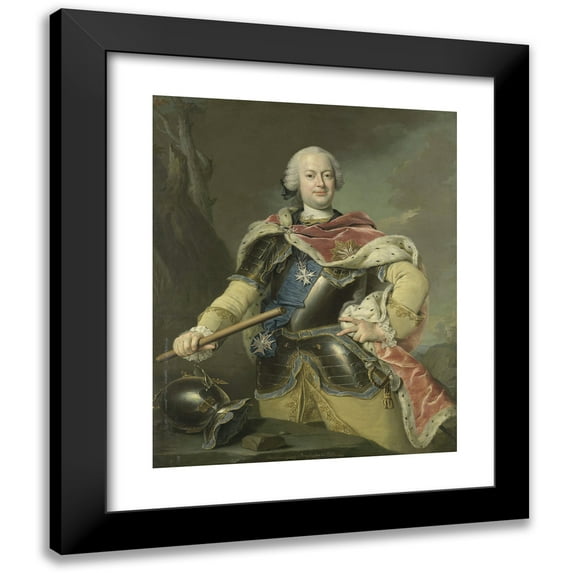 Gottfried Boy 12x14 Black Modern Framed Museum Art Print Titled - Friedrich Christian (1722-63), Elector of Saxony and King of Poland (1751)