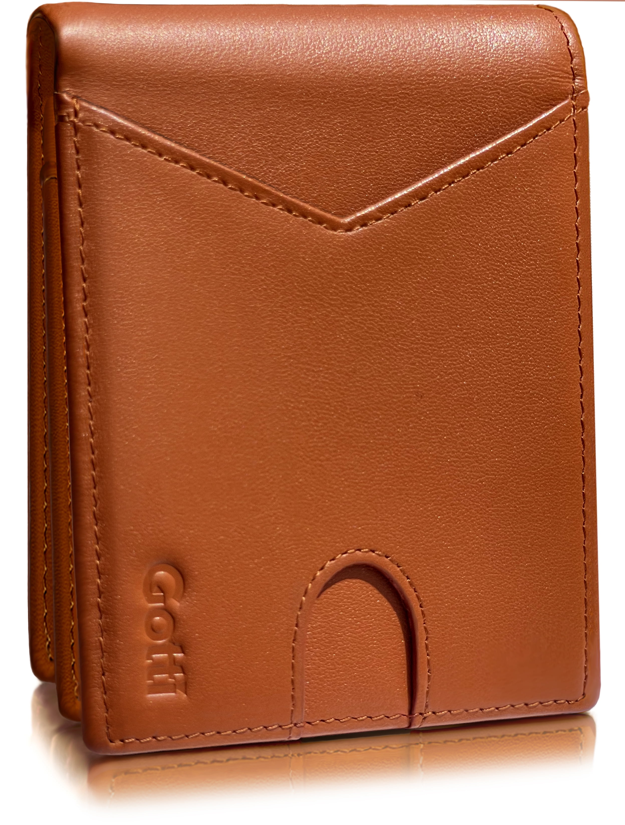 Gotti Sand 100 Genuine Full Grain Leather Passcase Wallets for Men