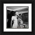 thumbnail image 1 of Gottlieb, William 12x12 Black Ornate Wood Framed with Double Matting Museum Art Print Titled - Maxine Sullivan-Village Vanguard-NYC 1947, 1 of 4