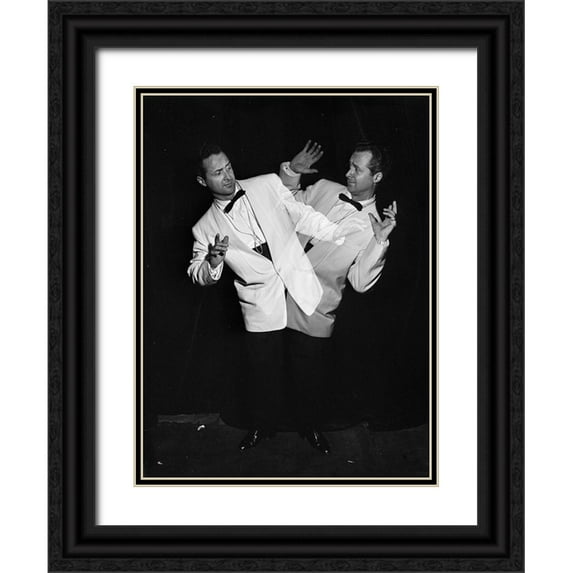 Gottlieb, William 12x14 Black Ornate Wood Framed with Double Matting Museum Art Print Titled - Portrait of King Guion-between 1938 and 1949