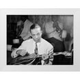 thumbnail image 1 of Gottlieb, William 14x12 White Modern Wood Framed Museum Art Print Titled - Fred Guy playing guitar at the Aquarium-New York 1946, 1 of 4