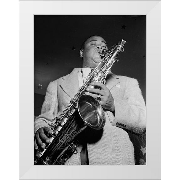Gottlieb, William 25x32 White Modern Wood Framed Museum Art Print Titled - Gene Sedric-The Place-New York 1946
