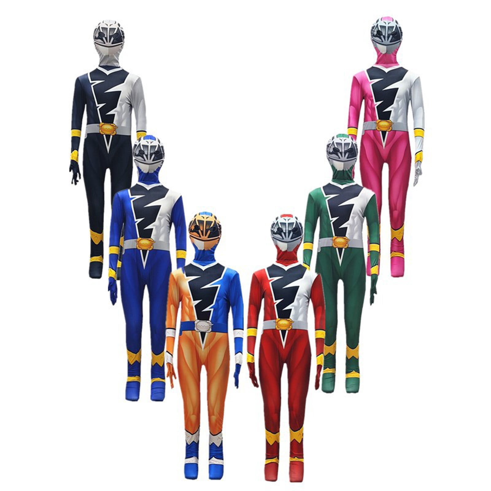 Power Rangers Frock Gottsw Dino Fury Red Power - Ranger Costume for Kids Halloween Fancy ...