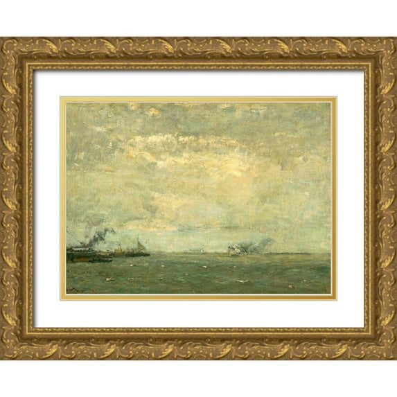 Gottwald, Frederick 18x14 Gold Ornate Wood Framed with Double Matting Museum Art Print Titled - The Dutchman