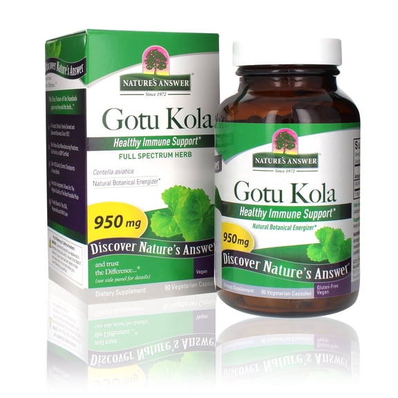 Nature's Answer Gotu-Kola Herb Vegetarian Capsules, 90 Count