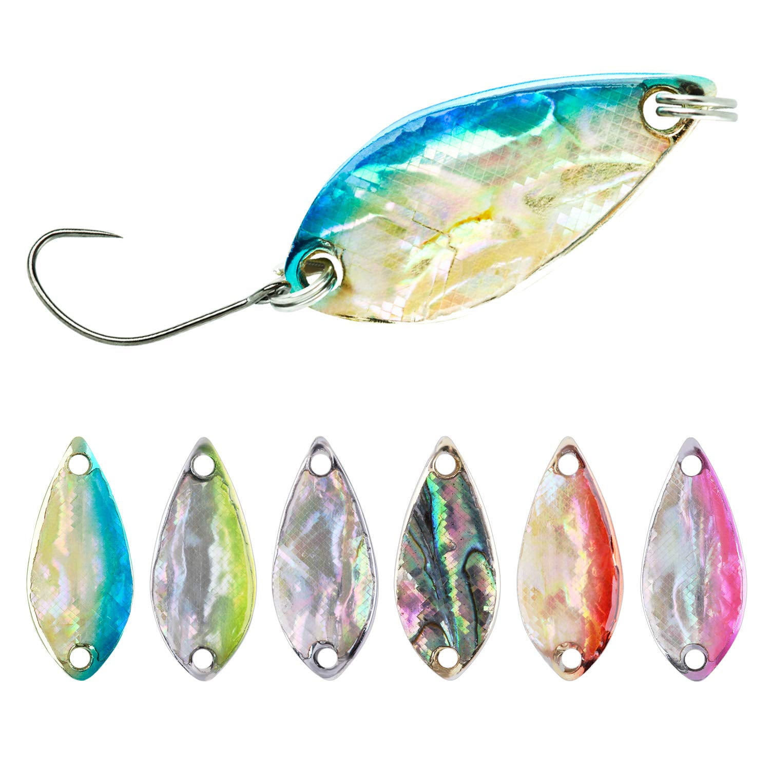 Goture Ice Fishing Jigs Spoon Lure Ice Fishing Lures for Panfish
