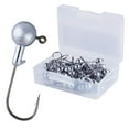 thumbnail image 1 of Goture Round Jig Head, Lead Jig Head Hooks for Freshwater Saltwater Fishing, Swimbait Jig Heads with Fishing Box for TroutBass Fishing, Crappie Pro Jig Heads, 1 of 6