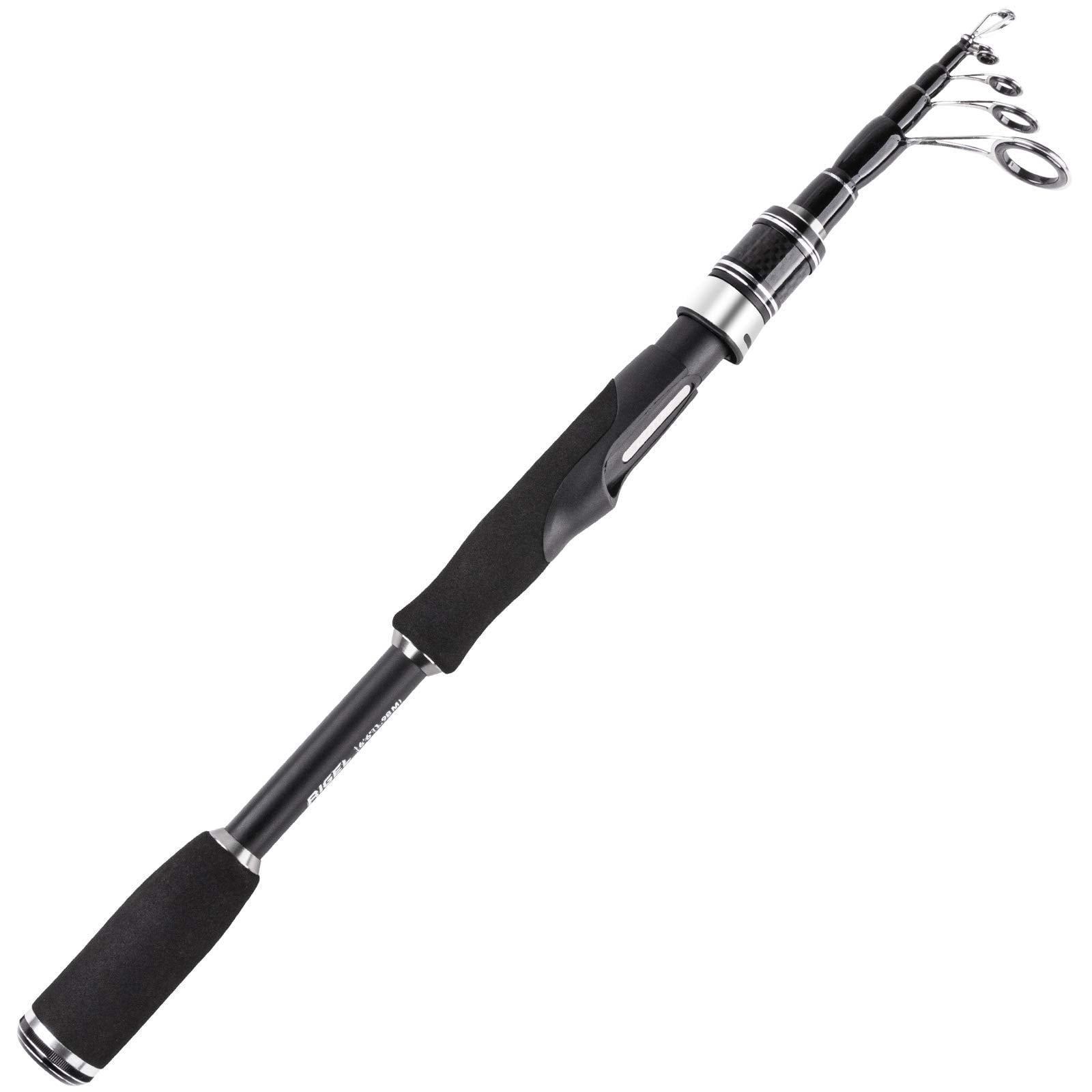 Goture Telescopic Fishing Rods, Baitcaster Rod Compact Pole /24T Carbon Fiber Blank, Fishing Pole Kit Lightweight Easy to Carry, Full Kit with Carrier Bag