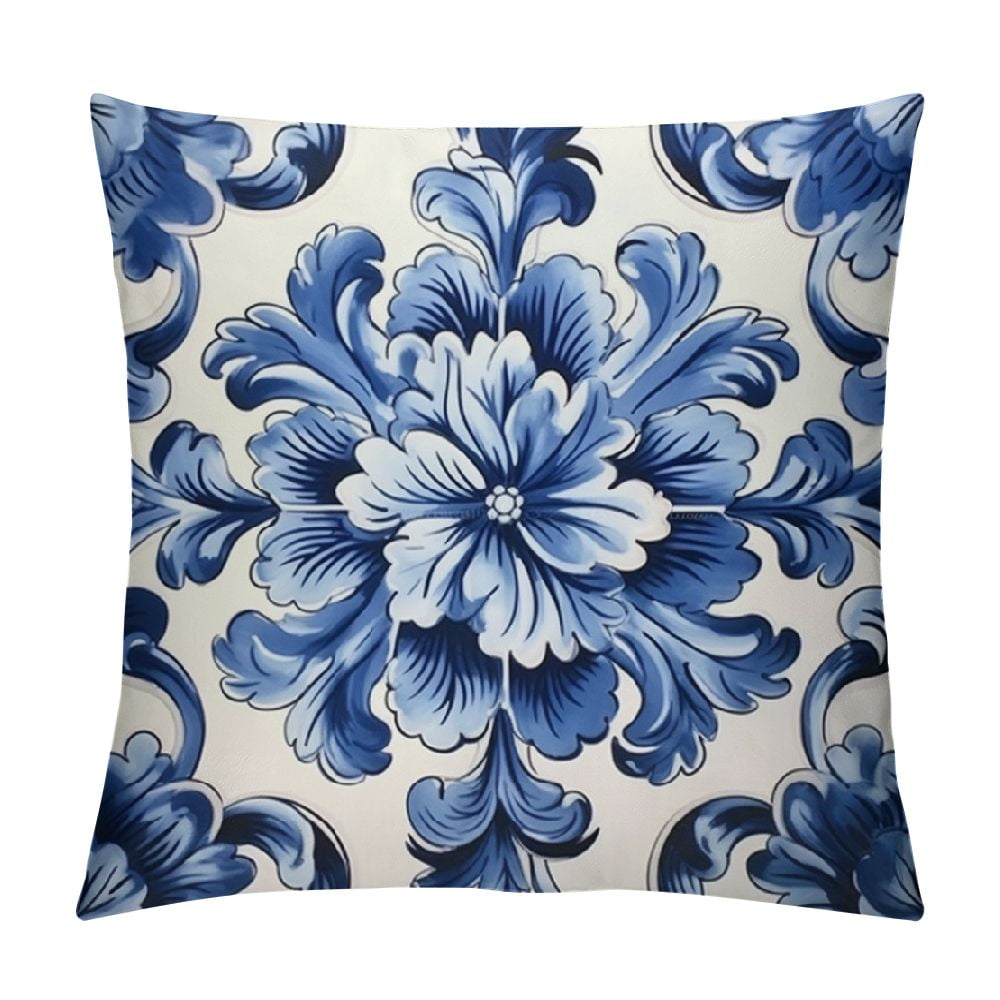 Gotuvs Blue and White Chinoiserie Pillow Covers , Blue Chinoiserie Pillows Decorative Throw