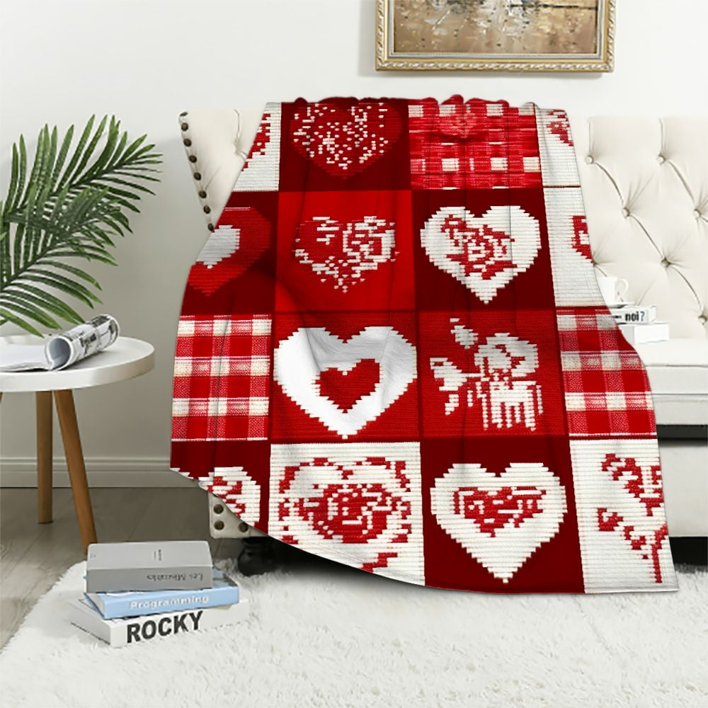 Gotuvs Happy Valentines Day Decorative Throw Blanket Wedding