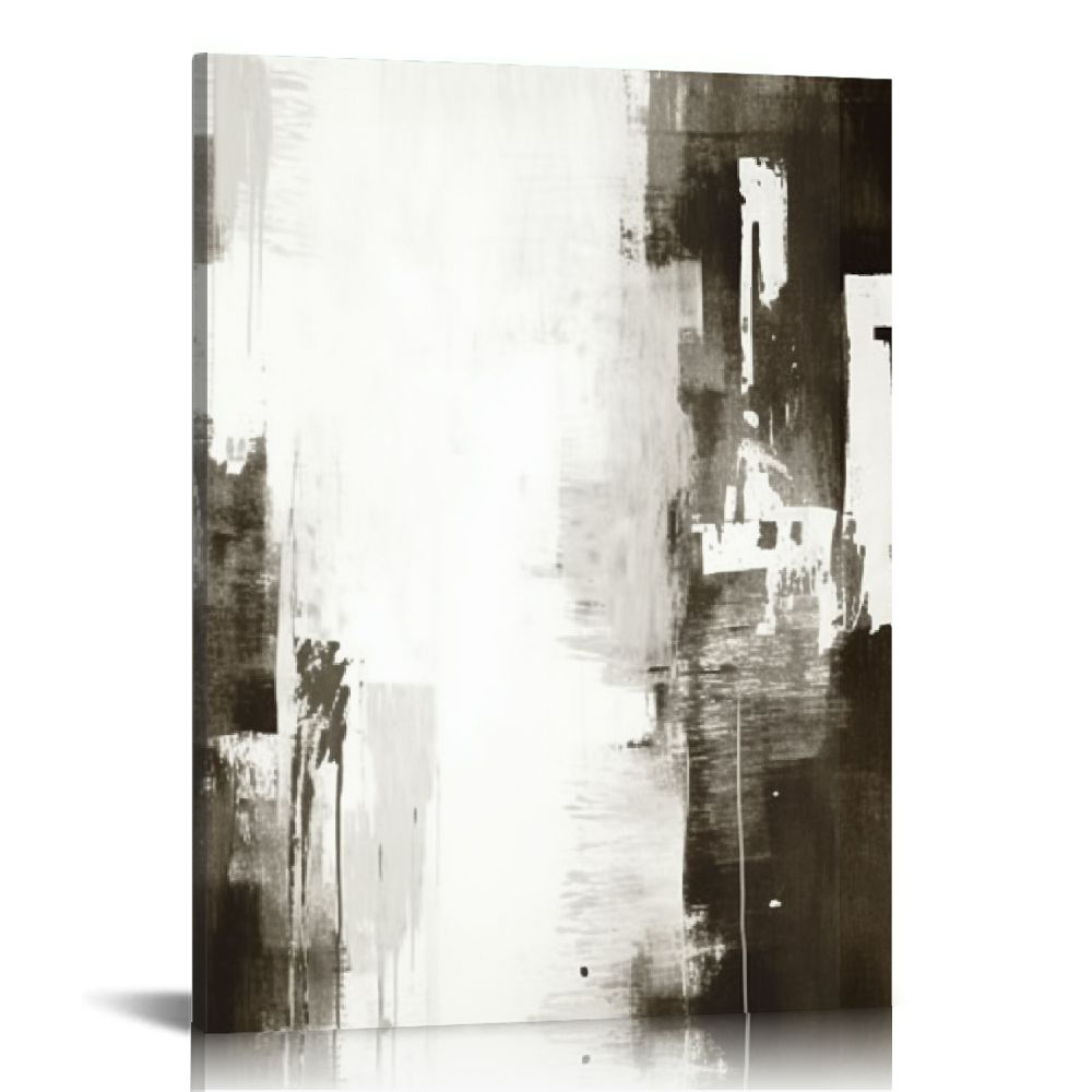 Gotuvs Large Neutral Canvas Wall Art Abstract Painting Framed