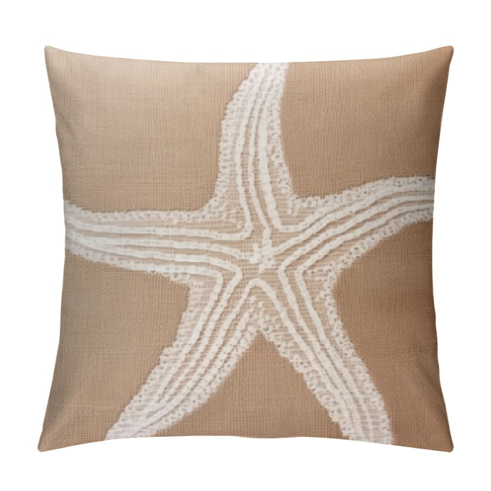 Gotuvs Tan Starfish Pillow Covers Coastal Beachy Nautical Throw Pillow Home Decor for Bedroom