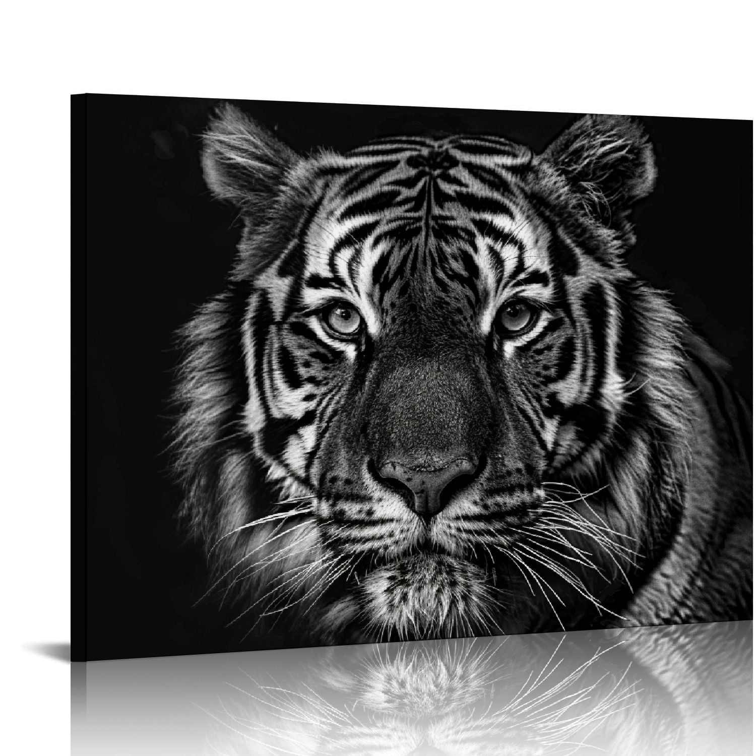 Gotuvs Tiger Wall Art for Home Office Black and White Tiger Canvas Wall Art for Bedroom Living