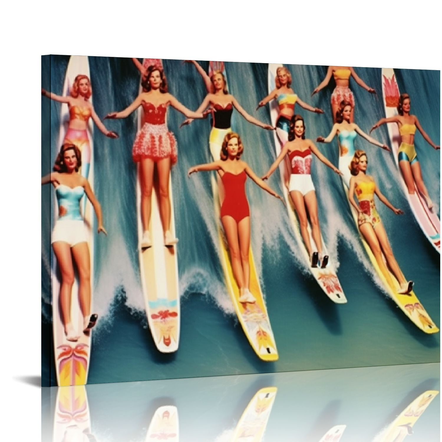 Gotuvs Vintage Water Ski Wall Art Print Florida Wall Decor Florida Gifts for Water Ski Fans