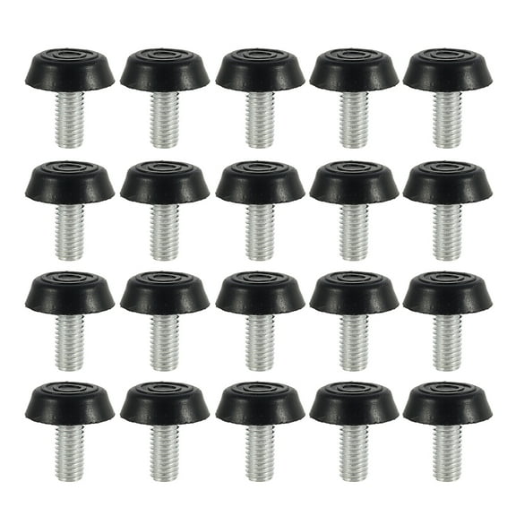 Gotydi 20 Pack Adjustable Leveling Feet Screw Table Foot M8 Screw Feet Floor Protector Non-Slip Adjustable Furniture Leveler for Sofa Chair ,Table Leg, Cabinet