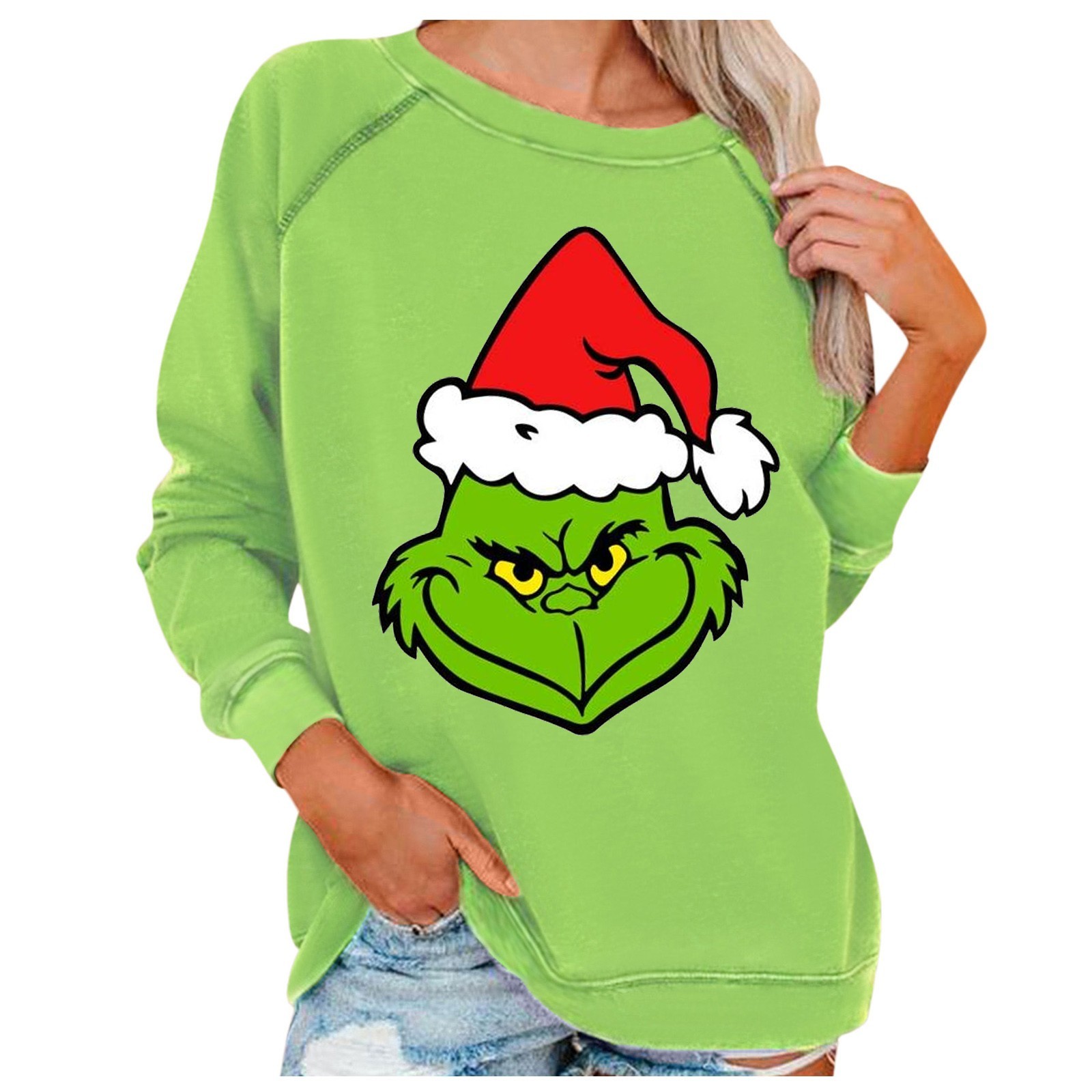 Gotyou Grinch Christmas Sweatshirts, Women Autumn Winter Tops Women's