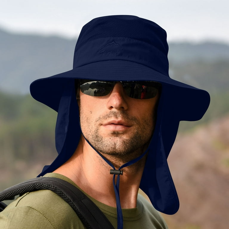 Gotyou Hats Men's Wide-Brim Fishing Hat Outdoor, Fisherman Hat, Sun Hat,Sun  Protection 