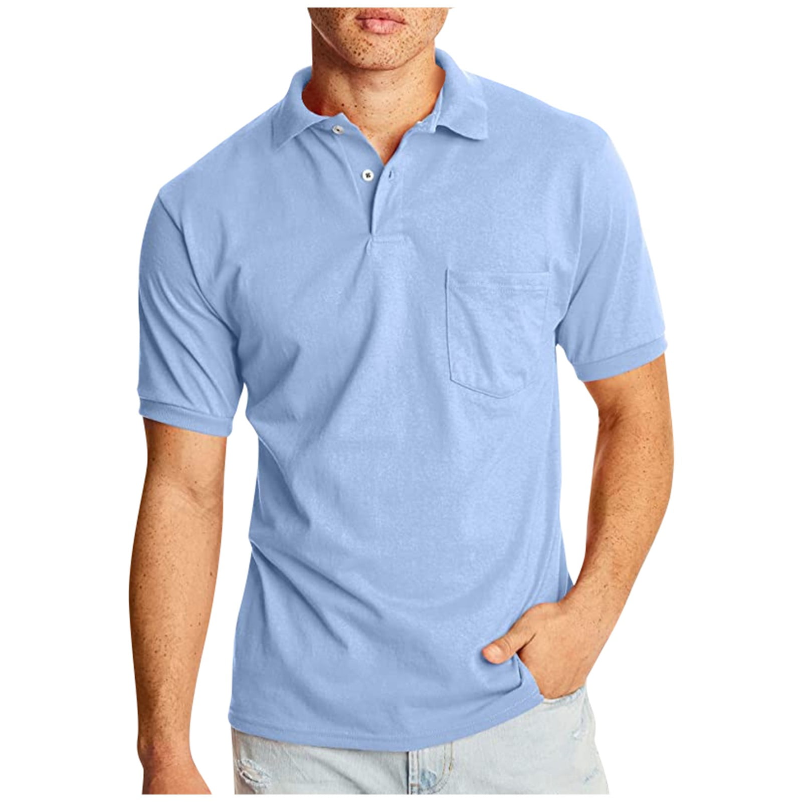 Gotyou polo shirts for men, Summer Men's Lapel Button Short Sleeved ...
