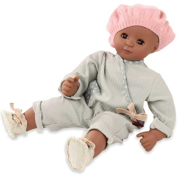 Gotz Maxy Muffin Avacado 16.5" Soft Baby Doll with Brown Skin and Brown Eyes