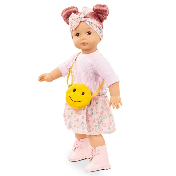 Gotz Precious Day Leni 18" Soft Body Standing Doll with Long Pink Hair to Wash & Style