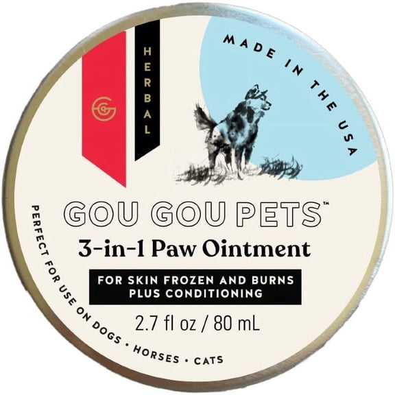 Gou Gou 3-in-1 Paw Ointment for Dogs & Cats, Clear, 2 oz