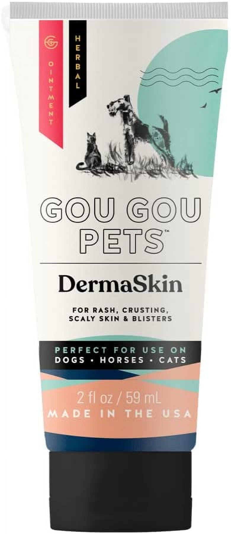 Gou Gou Pets Holistic Natural Derived Herbal Pet Care DermaSkin Dermatitis Ointment for Dogs