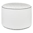 thumbnail image 1 of Gouchee Home Inc. Sitting Point Dotcom Modo Tap Faux Leather Pouf Ottoman Bean Bag White, 1 of 2