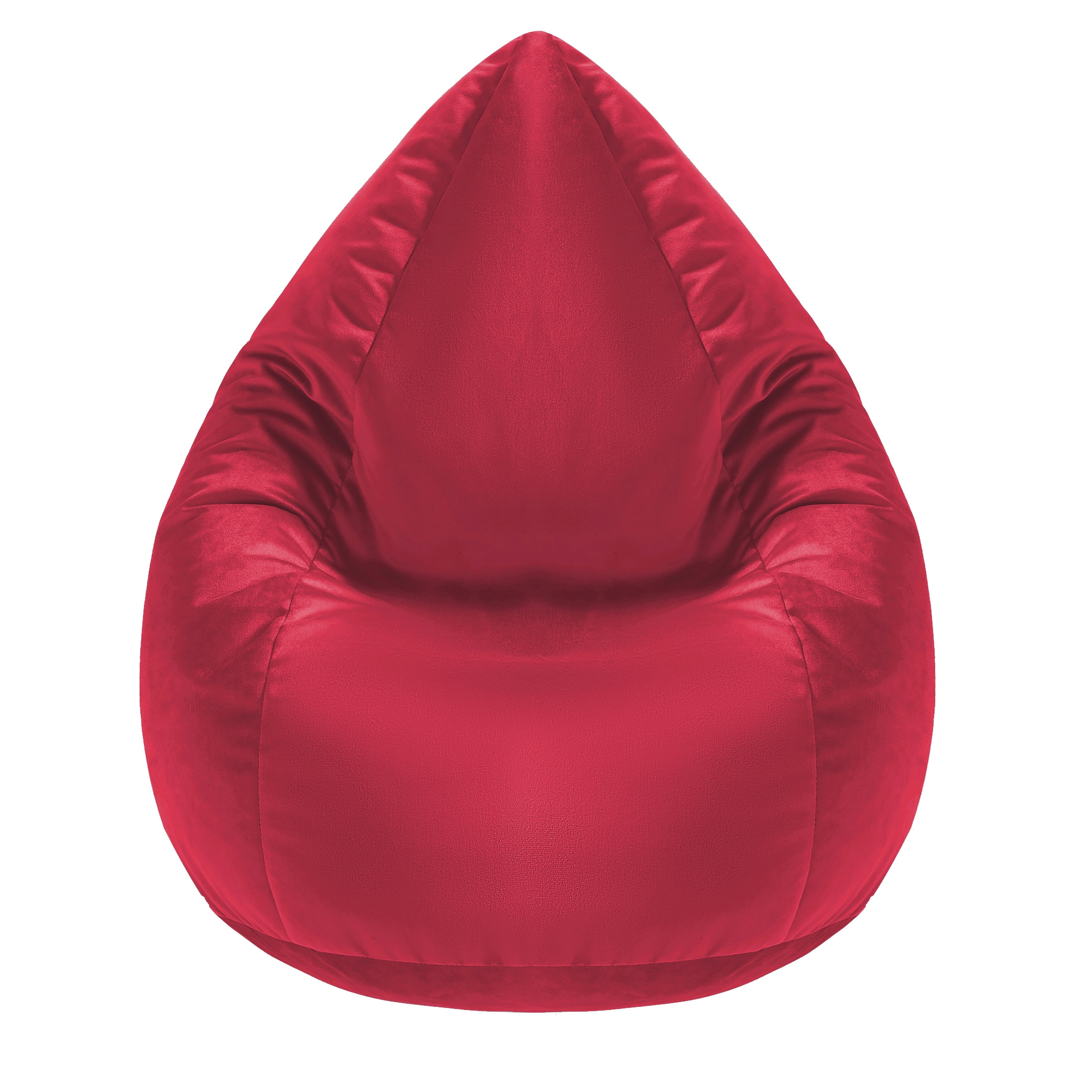 Gouchee Home Sambre Velvet Bean Bag Chair Red Removable Cover