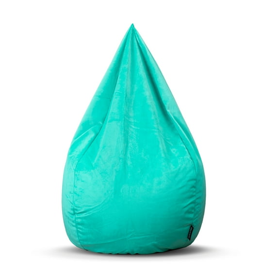Gouchee Home Sambre Velvet Bean Bag Chair Turquoise Removable Cover