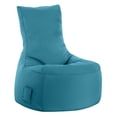 thumbnail image 1 of Gouchee Home Swing Brava Collection Polyester Upholstered Bean Bag Armless Lounge Chair, Turquoise, 1 of 3