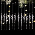 thumbnail image 1 of Goujian 12 Pcs Christmas Decoration Crystal Ornaments,Hanging Christmas Icicle Drop Ornaments,Clear Christmas Tree Ornaments for Xmas Home Decor, 1 of 5