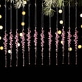 thumbnail image 1 of Goujian 12 Pcs Christmas Decoration Crystal Ornaments,Hanging Christmas Icicle Drop Ornaments,Pink Christmas Tree Ornaments for Xmas Home Decor, 1 of 3