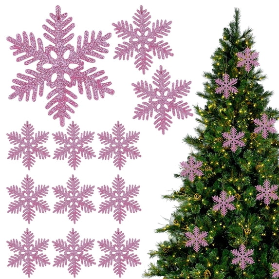 Goujian 12Pcs Christmas Snowflake Ornaments, Christmas Hanging Decor Indoor, Winter Wonderland Decor for Xmas Tree Ceiling Window Christmas Party