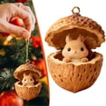 thumbnail image 1 of Goujian Forest Animal Acorn Ornaments,2D Christmas Squirrel Decor,Cozy Forest Animal Hanging Ornament for Christmas Tree, Home Party Decoration, 1 of 2
