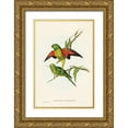 thumbnail image 1 of Gould, John 23x32 Gold Ornate Wood Framed with Double Matting Museum Art Print Titled - Scaly-breasted Lorikeet-Trichoglossus chlorolepidotus, 1 of 4