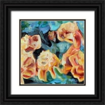 Gould, Renee 12x12 Black Ornate Wood Framed with Double Matting Museum Art Print Titled - Marigolds
