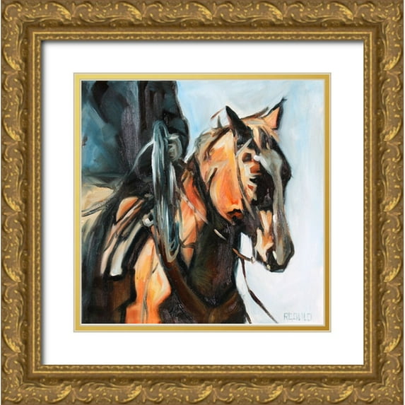 Gould, Renee 15x15 Gold Ornate Wood Framed with Double Matting Museum Art Print Titled - Red Roper