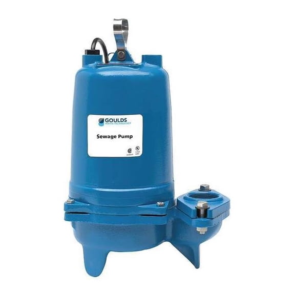 Goulds 1-1/2 HP 2" Manual Submersible Sewage Pump 230V WS1512BHF