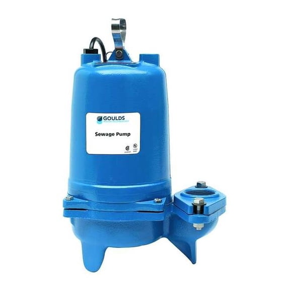 Goulds 1 HP 2" Manual Submersible Sewage Pump 460V WS1034BHF