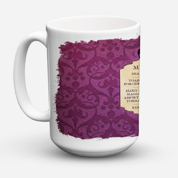 Goulish Menu including Eye Screen Snake soup Halloween Coffee Mug 15 oz