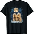 thumbnail image 1 of Gound Hog Day Howling at the Moon Funny Groundhog T-Shirt Shirts, 1 of 3