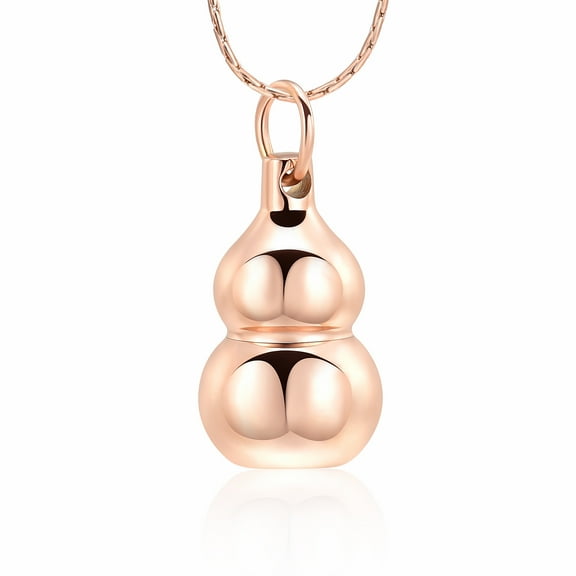 Gourd Cremation Urn Pendant Necklace for Cremation Ashes Holder Urn Necklace Lockets for Human Ashes